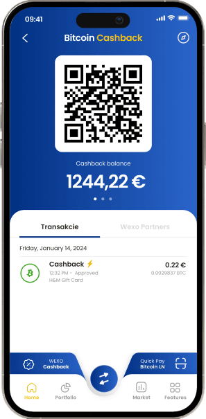 Wexo Bitcoin Cashback